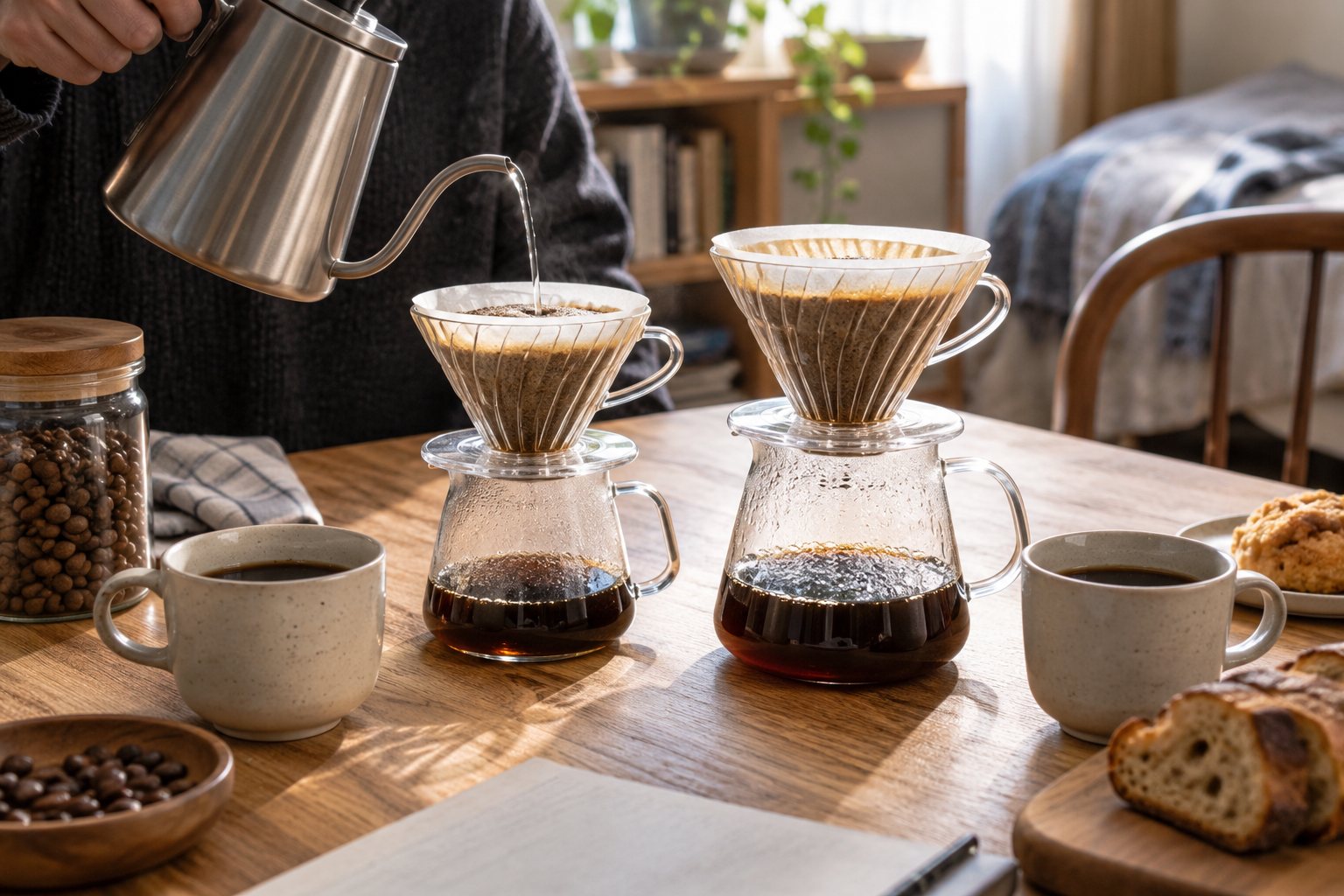 HARIO V60の01と02。ひとり暮らしでも杯数だけで決めないのアイキャッチ