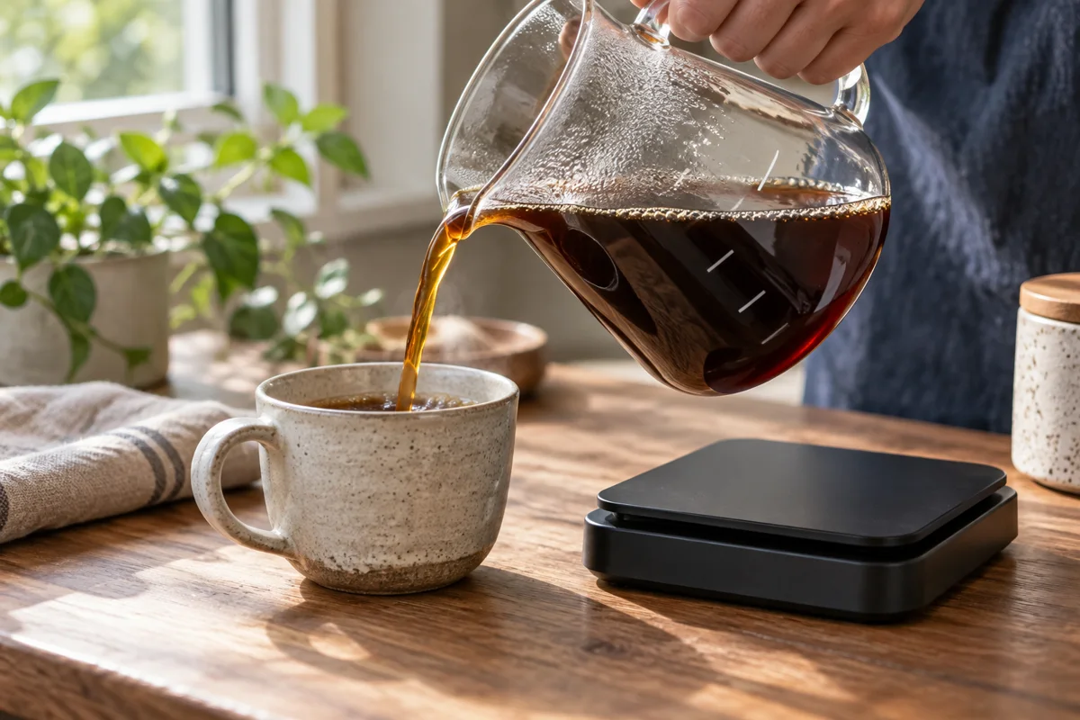 コーヒーサーバーの目盛りとカップの量が合わない？一杯分を自分の器で決めるを考えるための説明用イメージ